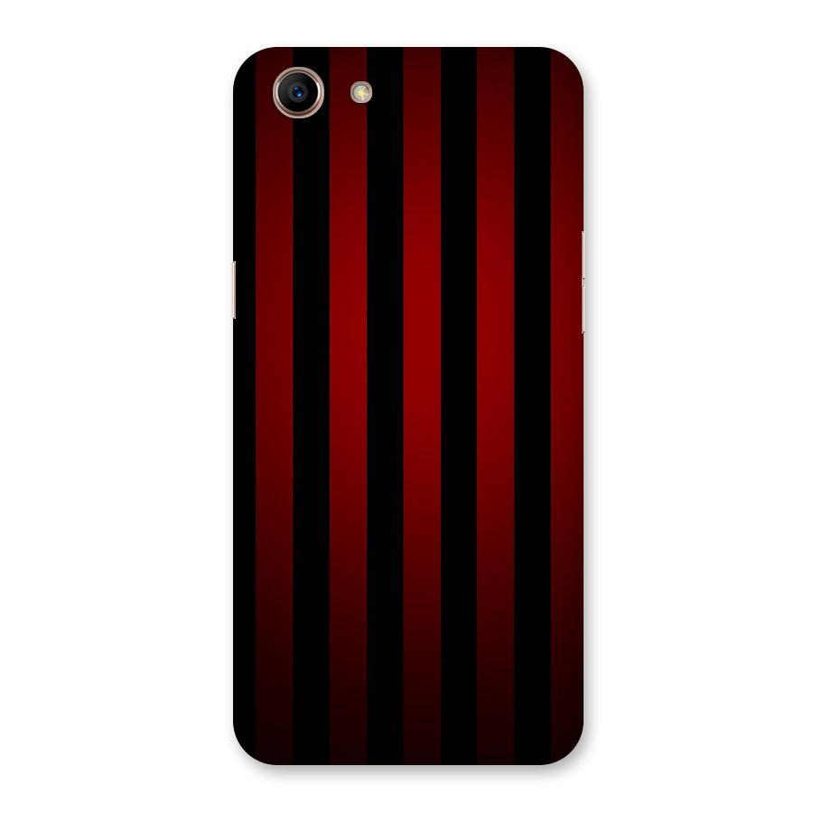 Red Black Stripes Back Case for Oppo A83 (2018)