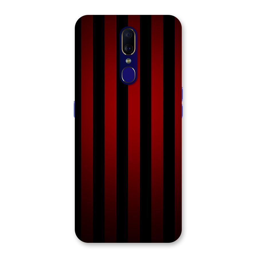 Red Black Stripes Back Case for Oppo A9
