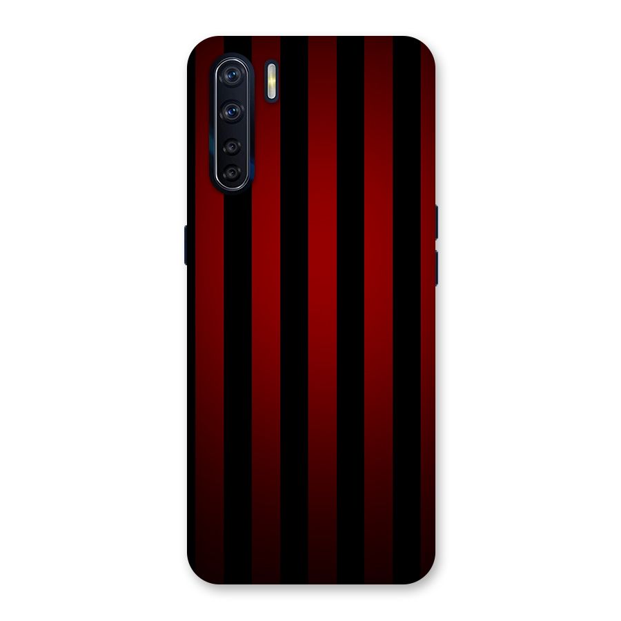 Red Black Stripes Back Case for Oppo F15