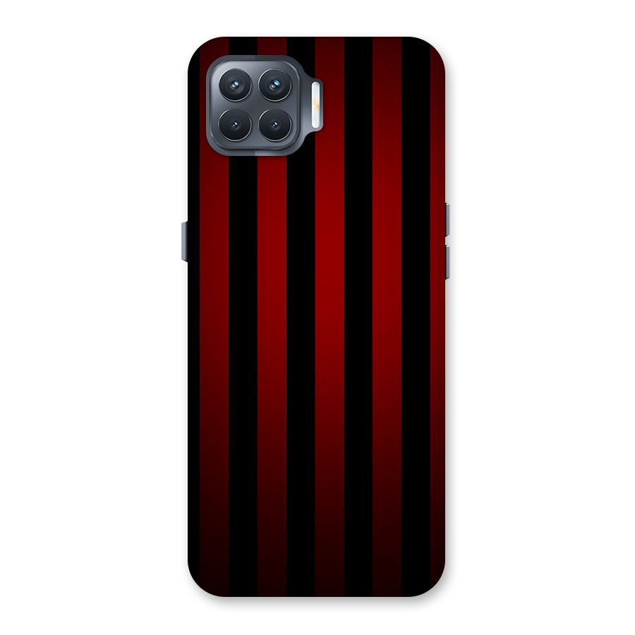 Red Black Stripes Back Case for Oppo F17 Pro