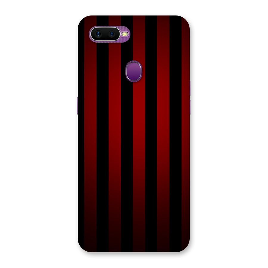 Red Black Stripes Back Case for Oppo F9