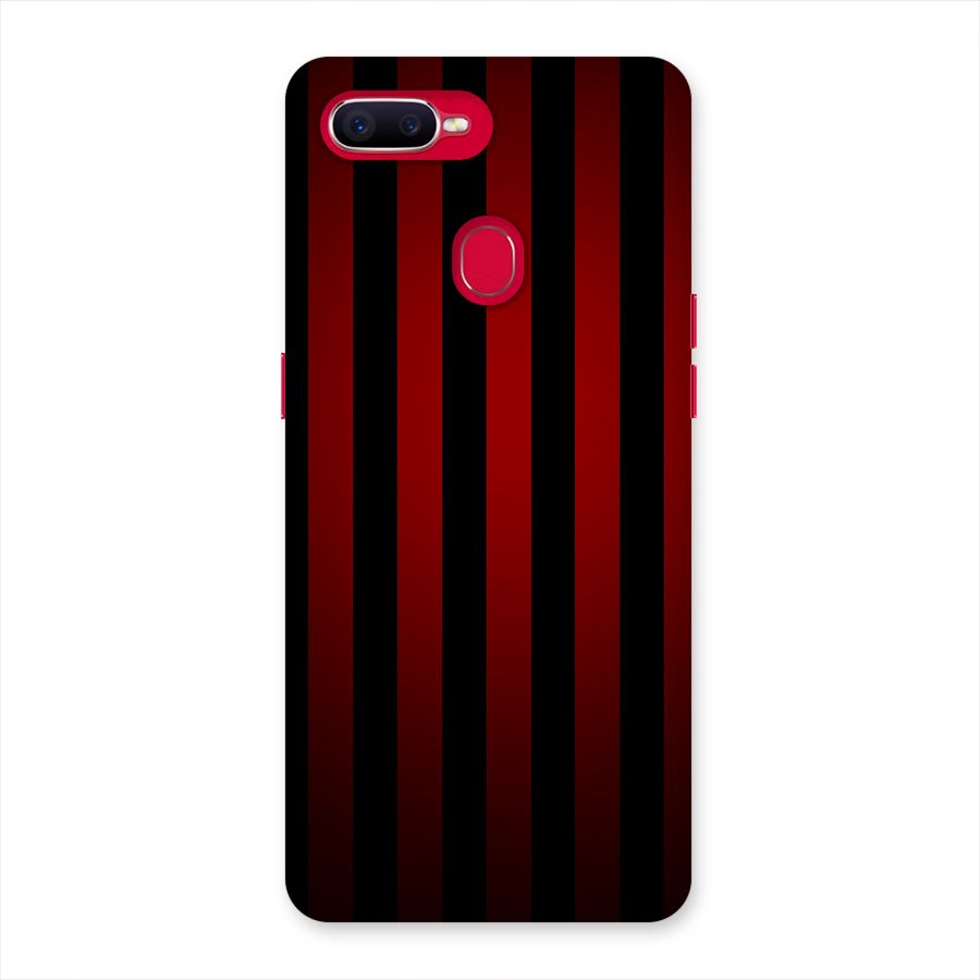 Red Black Stripes Back Case for Oppo F9 Pro