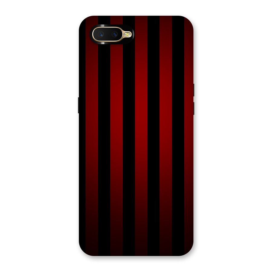 Red Black Stripes Back Case for Oppo K1