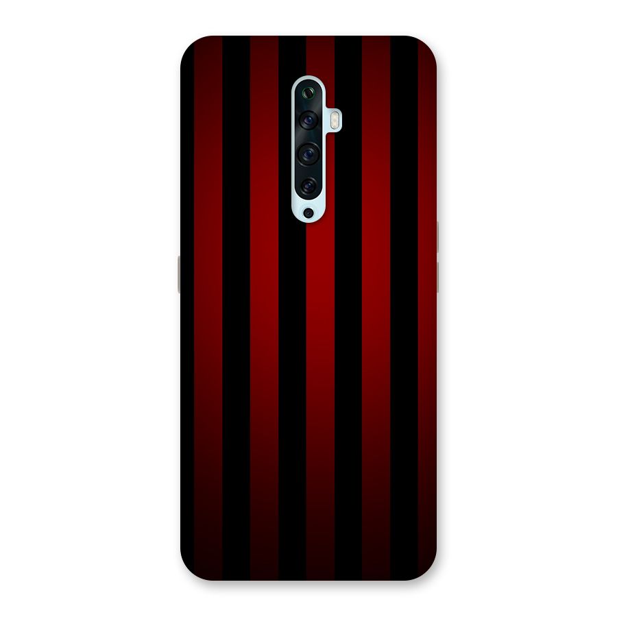 Red Black Stripes Back Case for Oppo Reno2 F