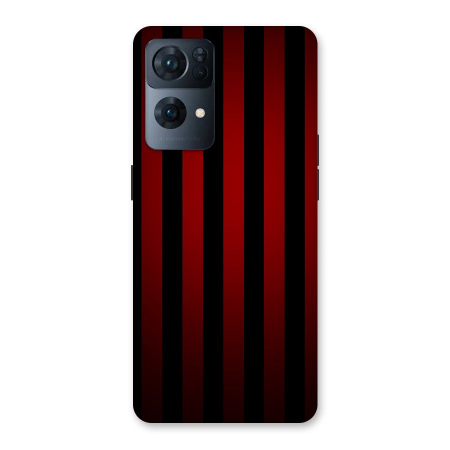 Red Black Stripes Back Case for Oppo Reno7 Pro 5G