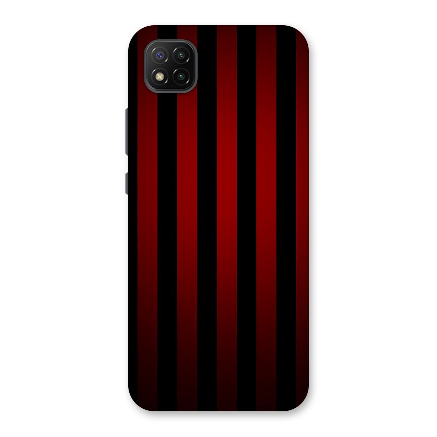 Red Black Stripes Back Case for Poco C3