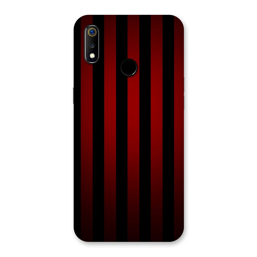 Red Black Stripes Back Case for Realme 3