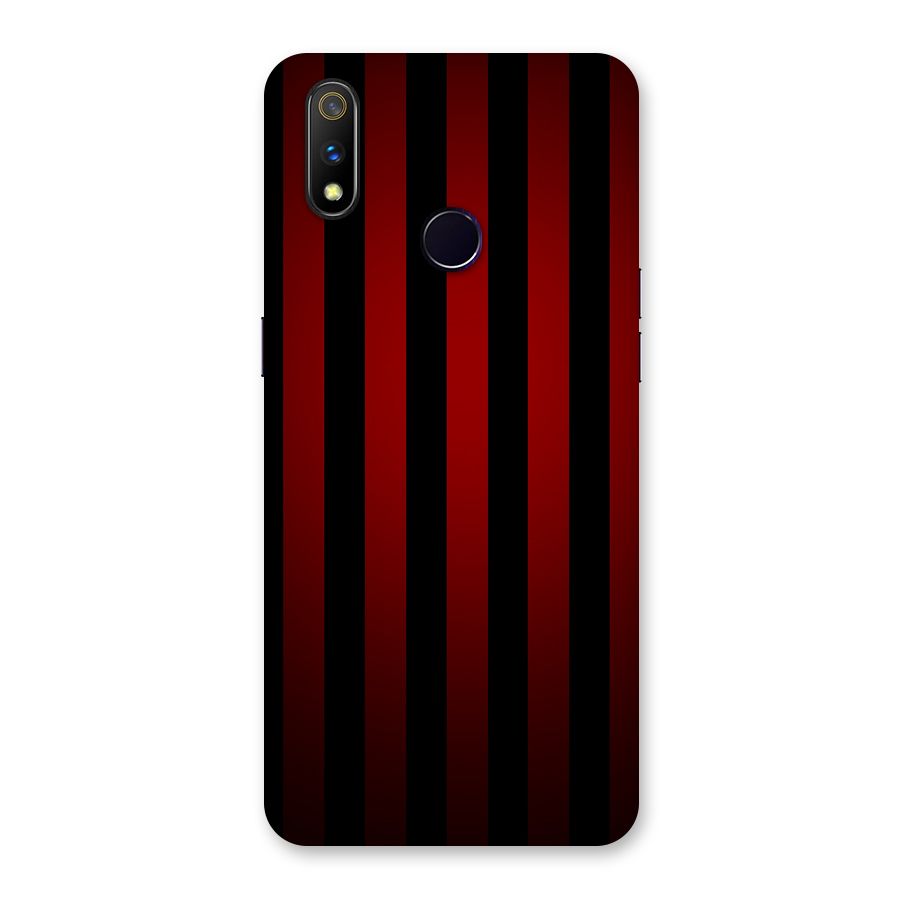 Red Black Stripes Back Case for Realme 3 Pro