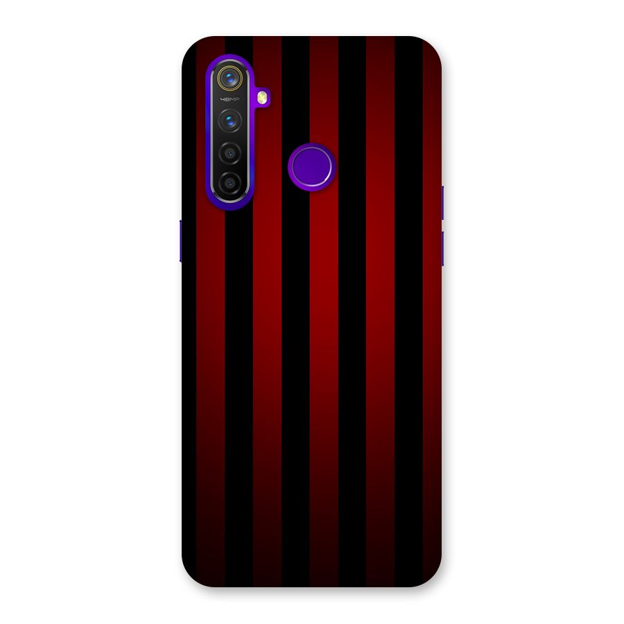 Red Black Stripes Back Case for Realme 5 Pro