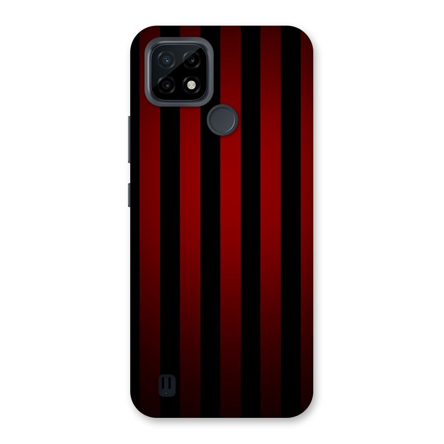 Red Black Stripes Back Case for Realme C21