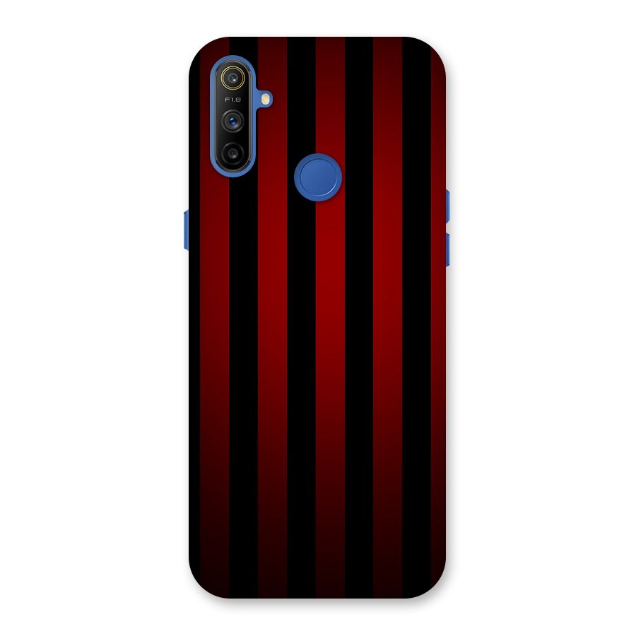 Red Black Stripes Back Case for Realme Narzo 10A