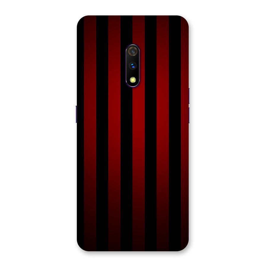 Red Black Stripes Back Case for Realme X