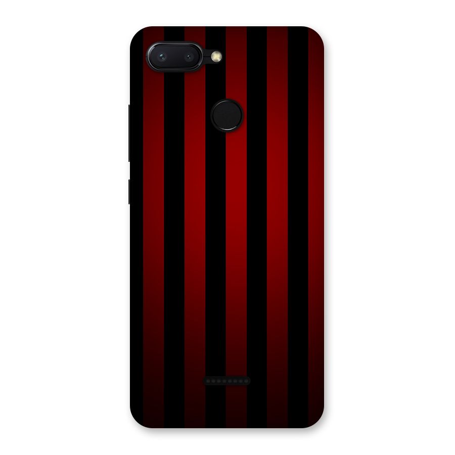Red Black Stripes Back Case for Redmi 6