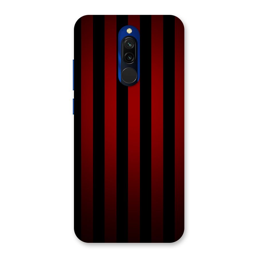 Red Black Stripes Back Case for Redmi 8