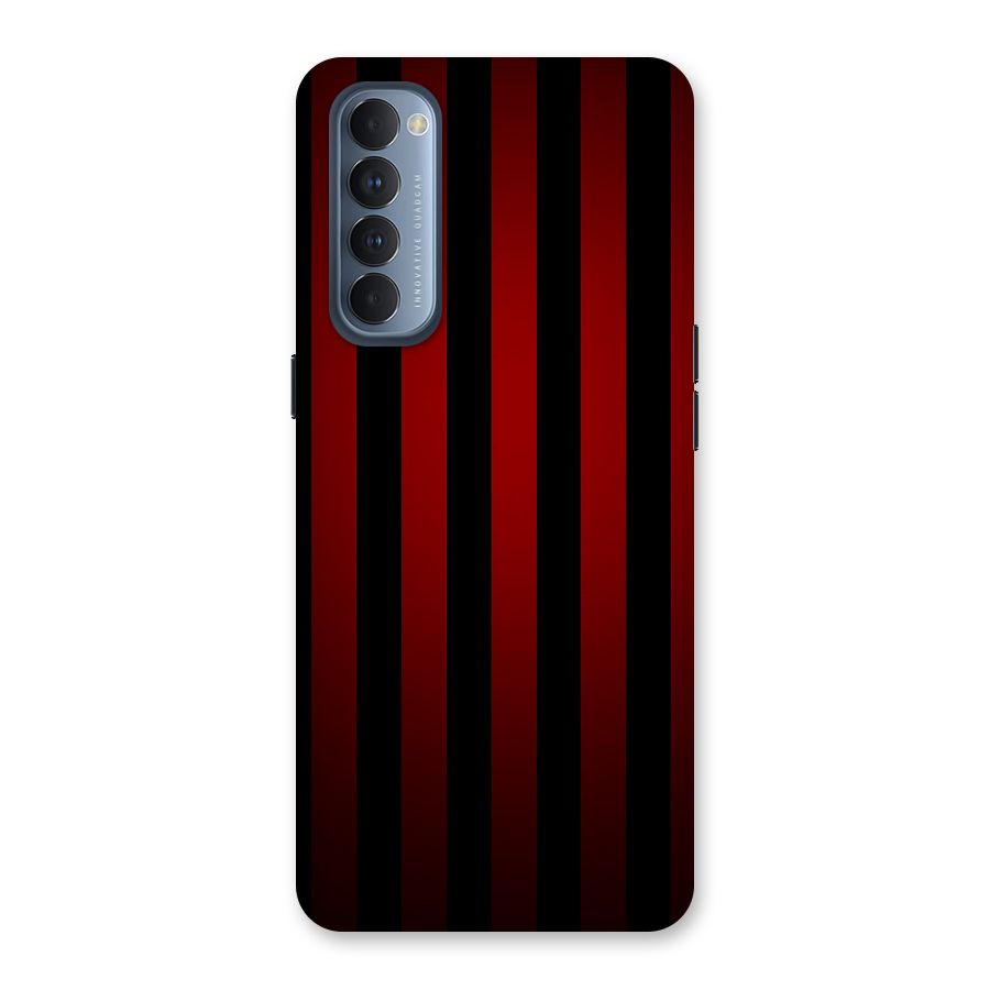 Red Black Stripes Back Case for Reno4 Pro