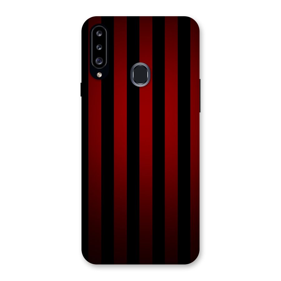 Red Black Stripes Back Case for Samsung Galaxy A20s