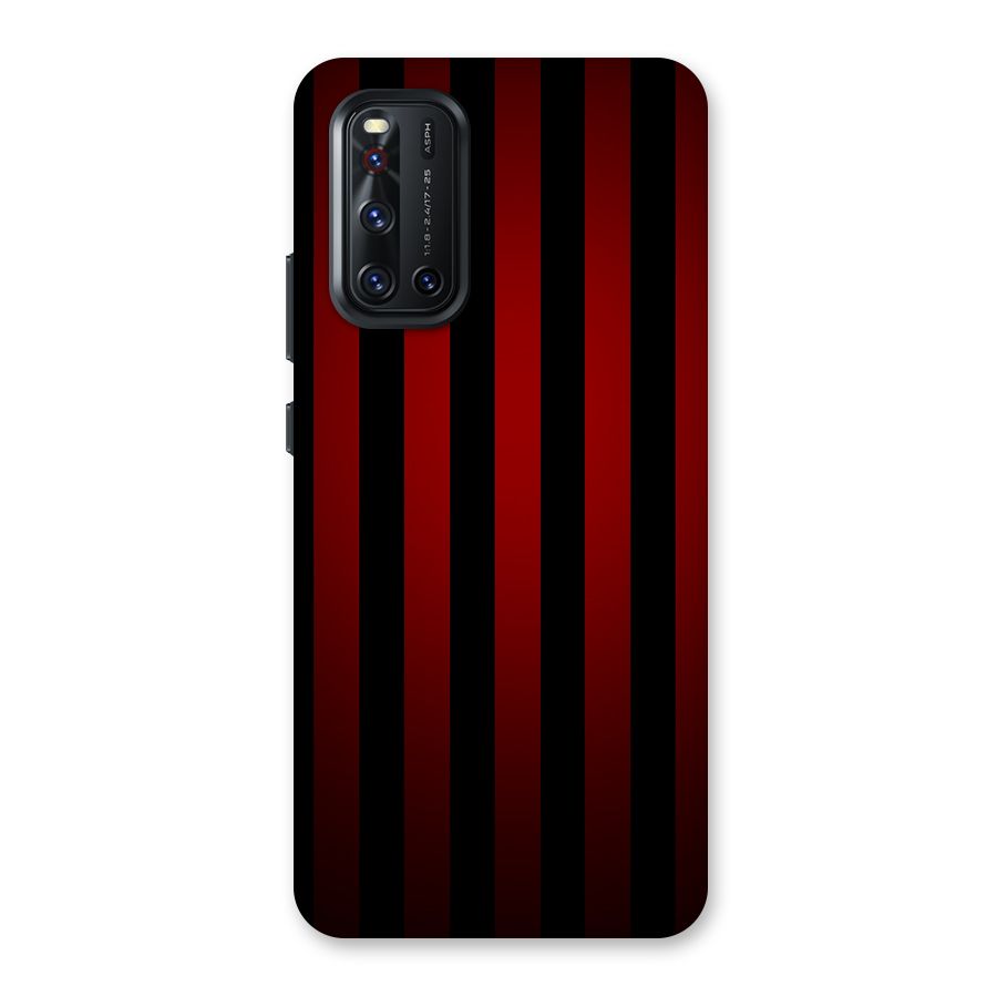 Red Black Stripes Back Case for Vivo V19