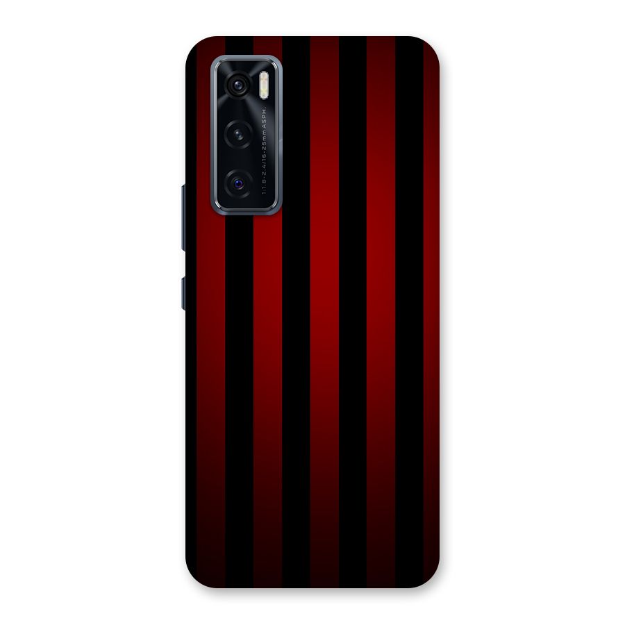 Red Black Stripes Back Case for Vivo V20 SE
