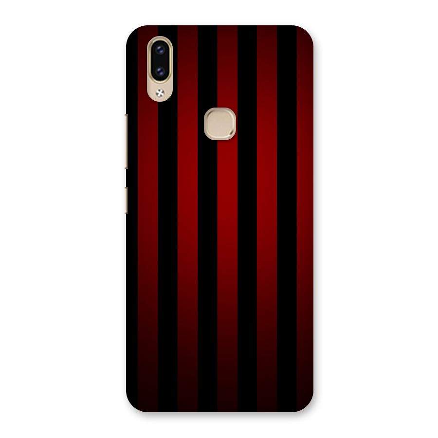 Red Black Stripes Back Case for Vivo V9 Youth