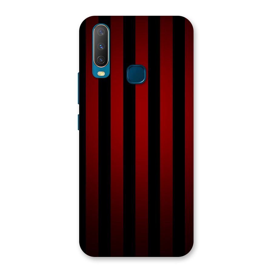 Red Black Stripes Back Case for Vivo Y17