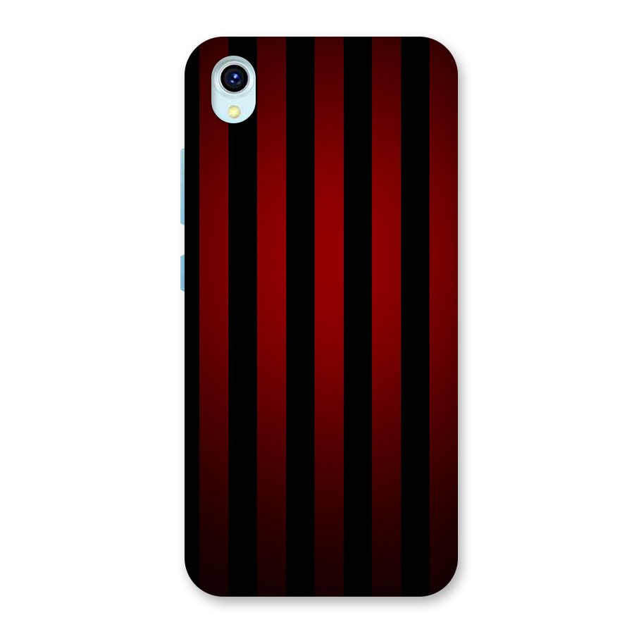 Red Black Stripes Back Case for Vivo Y1s