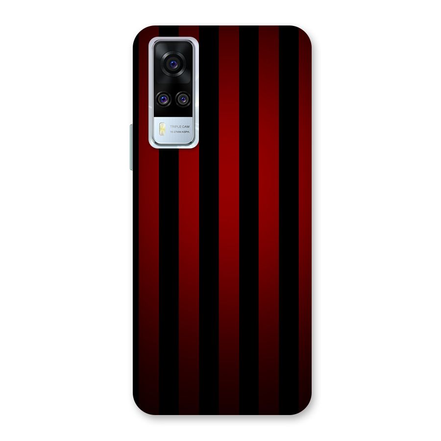 Red Black Stripes Back Case for Vivo Y31
