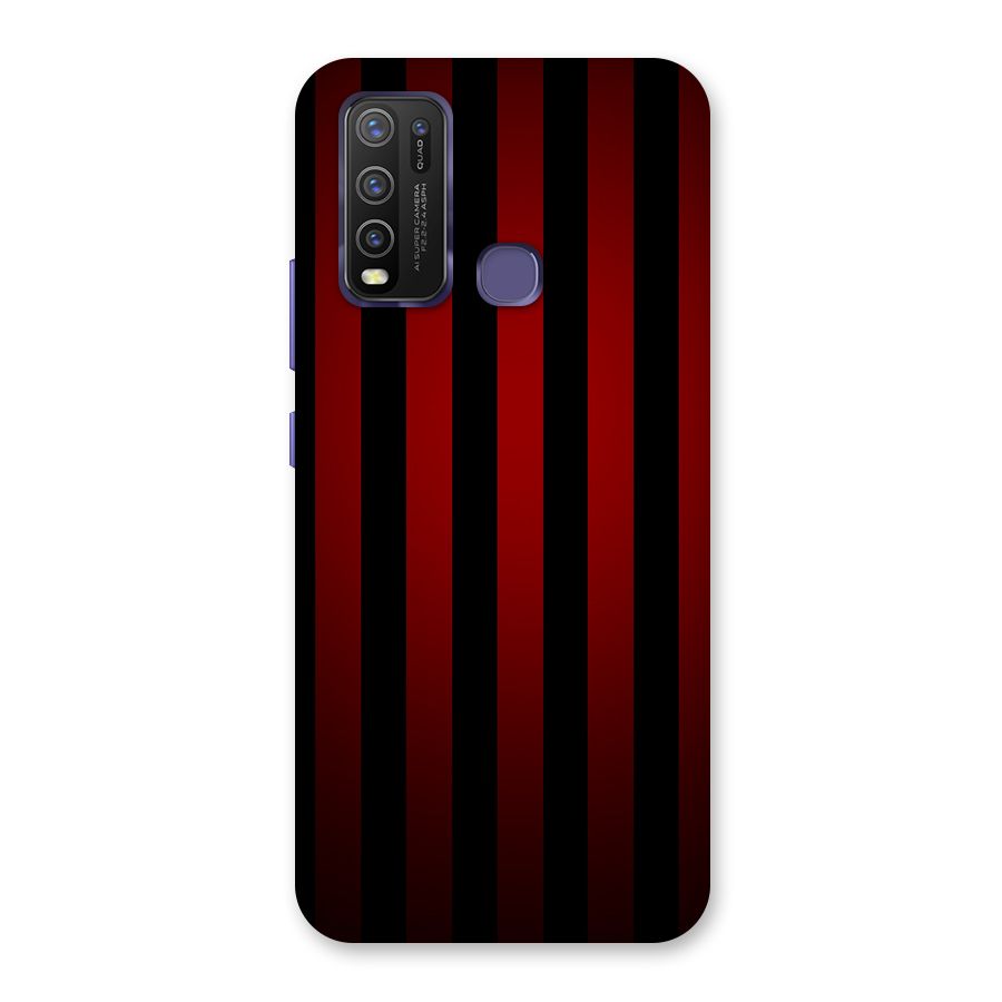 Red Black Stripes Back Case for Vivo Y50