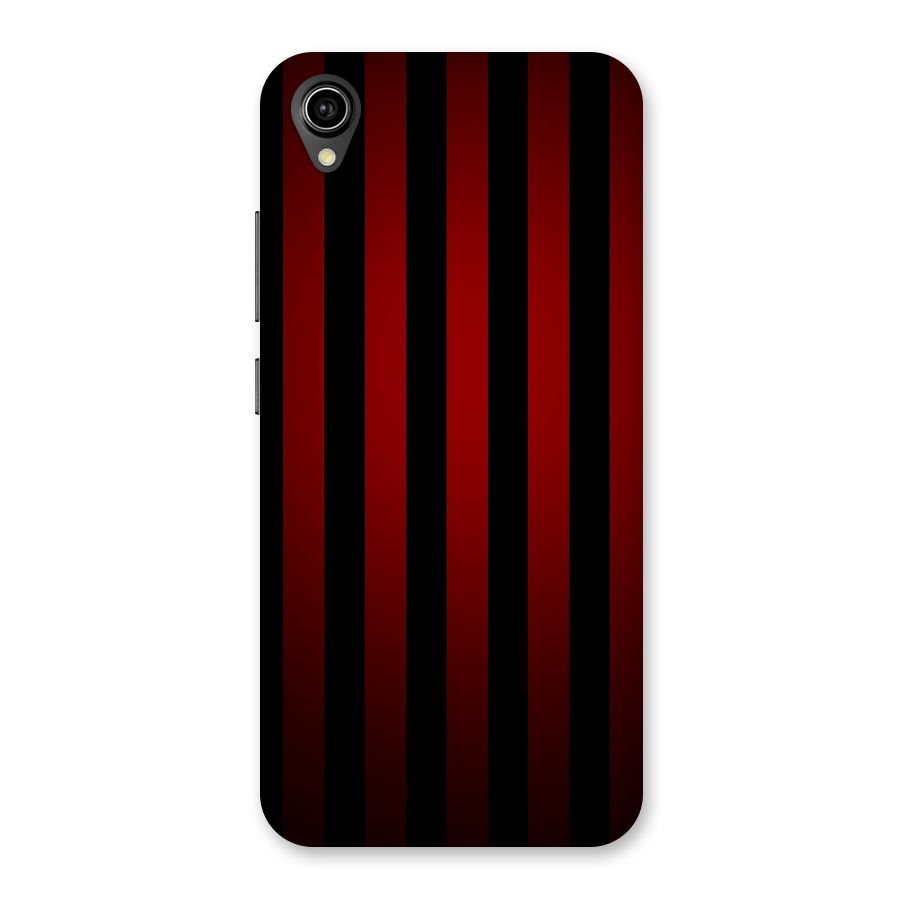 Red Black Stripes Back Case for Vivo Y90