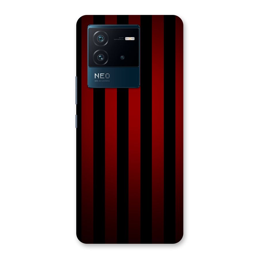 Red Black Stripes Back Case for Vivo iQOO Neo 6 5G