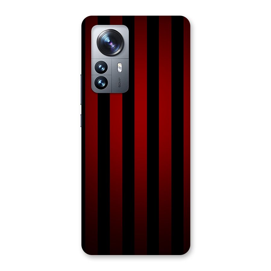 Red Black Stripes Back Case for Xiaomi 12 Pro