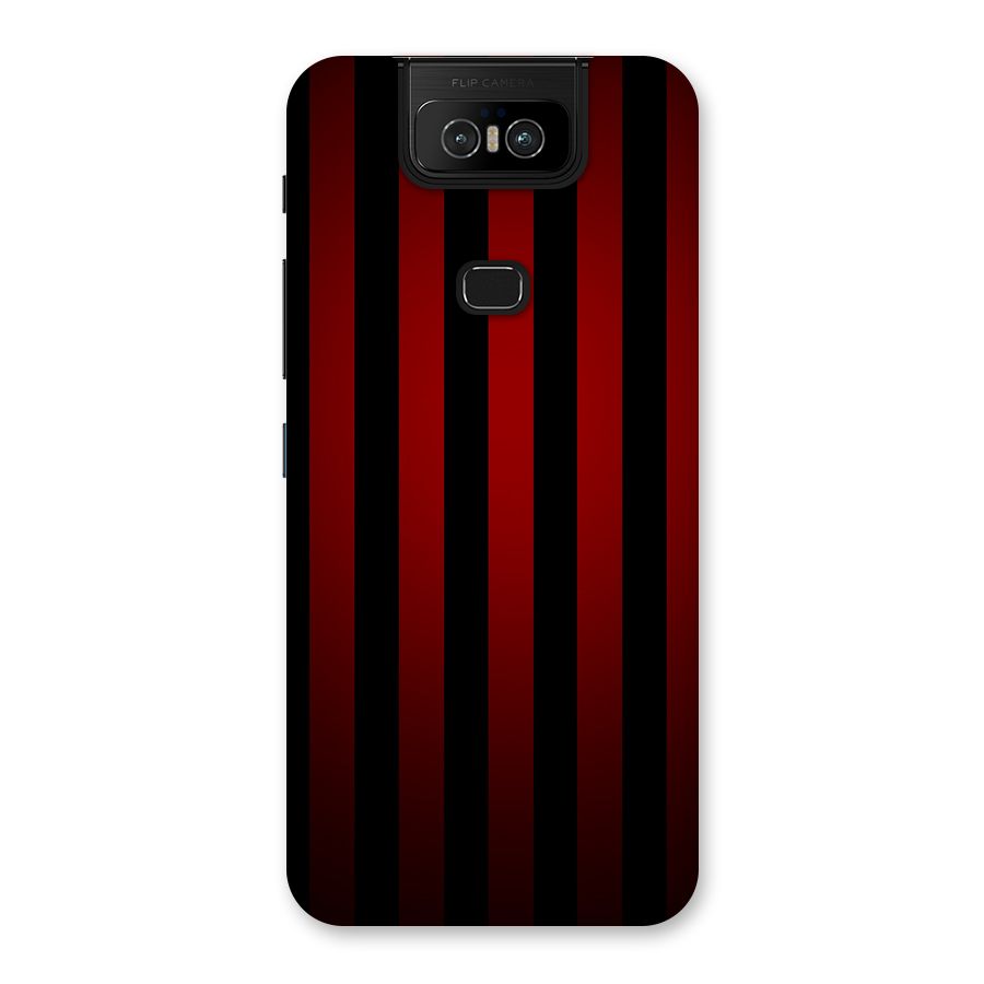 Red Black Stripes Back Case for Zenfone 6z