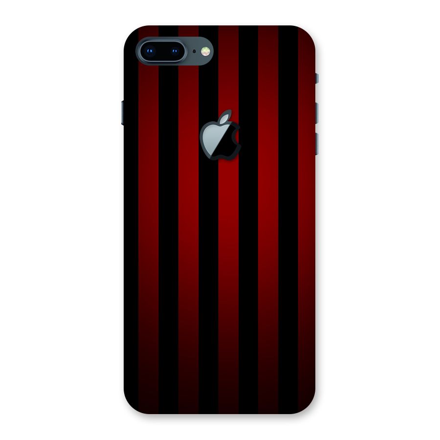 Red Black Stripes Back Case for iPhone 7 Plus Apple Cut