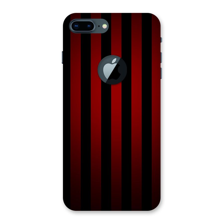 Red Black Stripes Back Case for iPhone 7 Plus Logo Cut