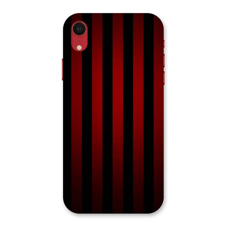 Red Black Stripes Back Case for iPhone XR