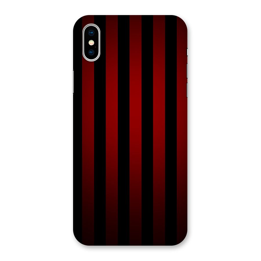 Red Black Stripes Back Case for iPhone XS