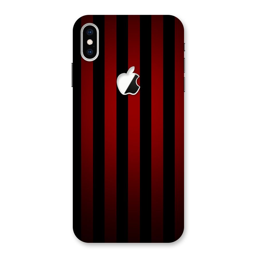 Red Black Stripes Back Case for iPhone XS Max Apple Cut