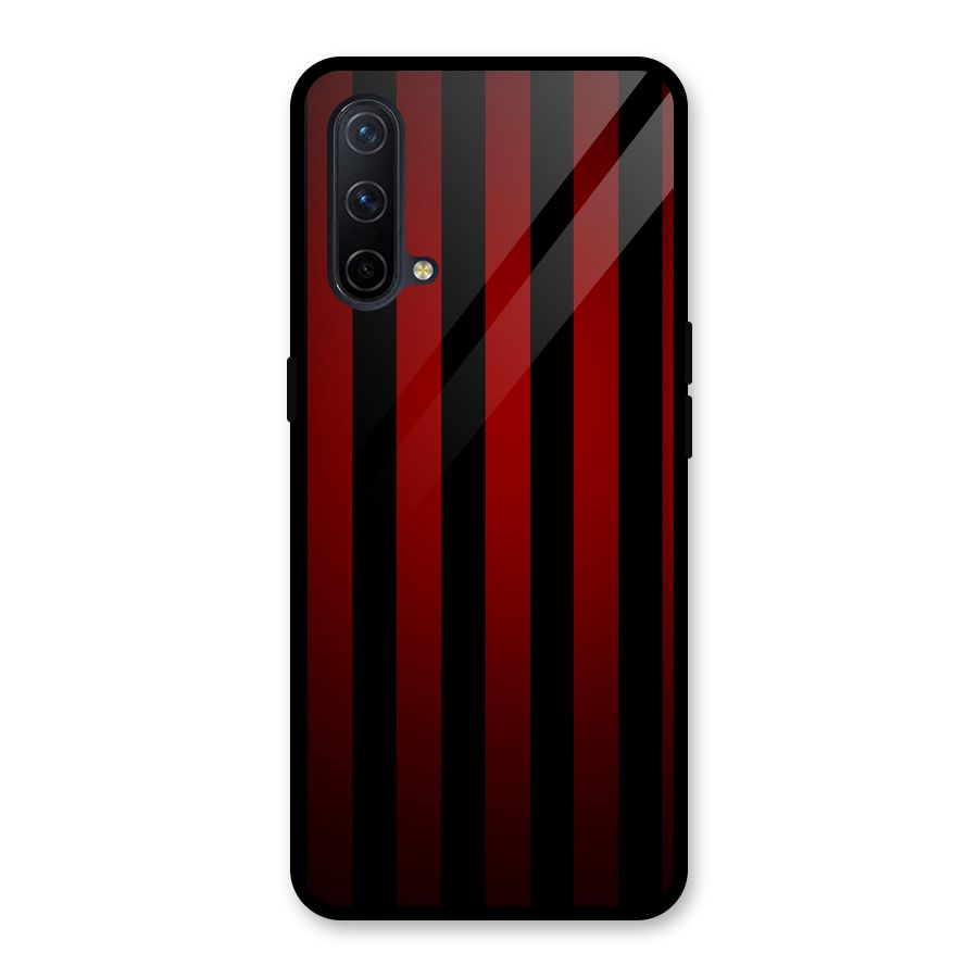 Red Black Stripes Glass Back Case for OnePlus Nord CE 5G