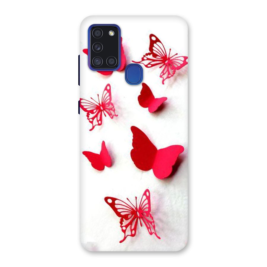 Red Butterflies Back Case for Galaxy A21s