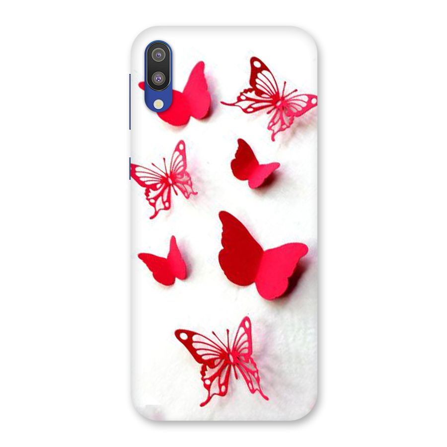Red Butterflies Back Case for Galaxy M10