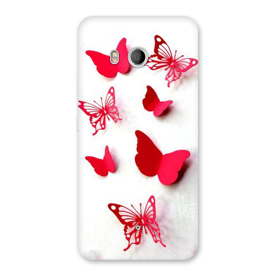Red Butterflies Back Case for HTC U11