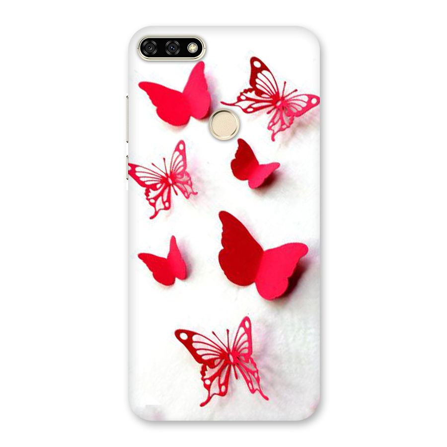 Red Butterflies Back Case for Honor 7A