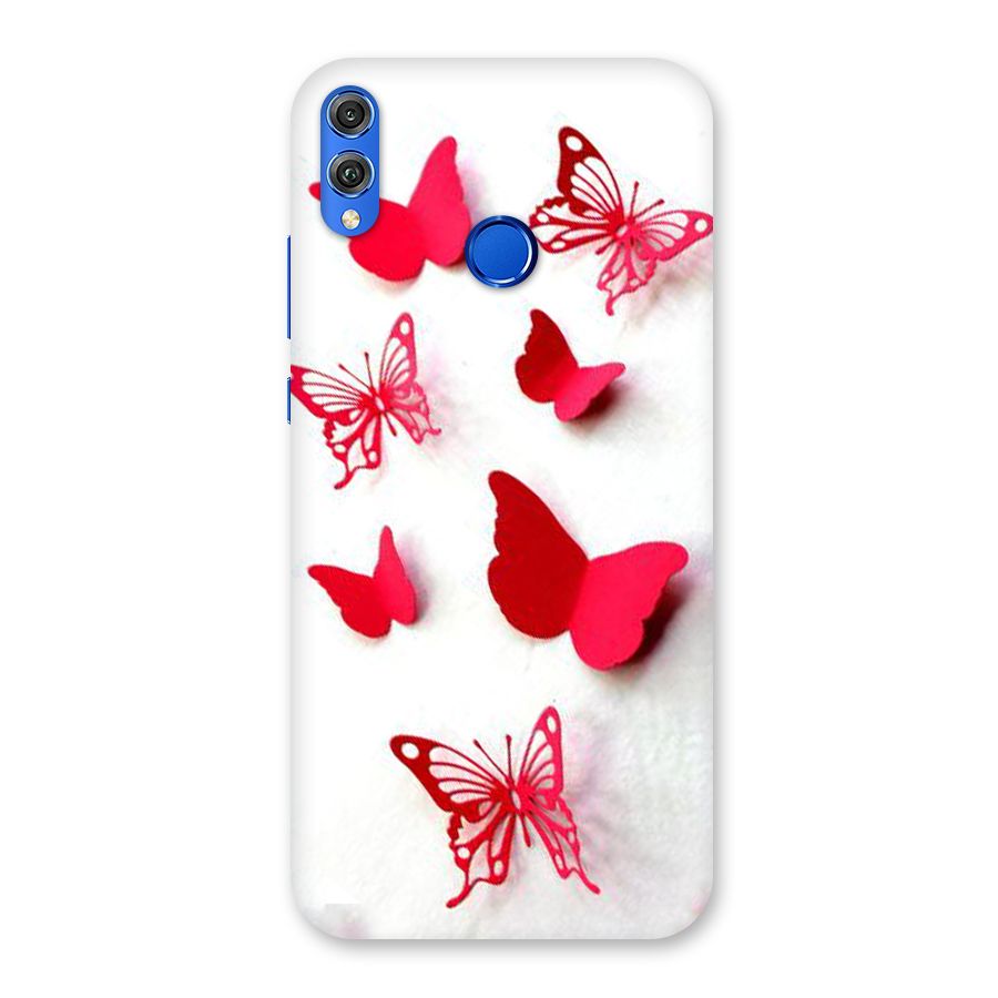 Red Butterflies Back Case for Honor 8X