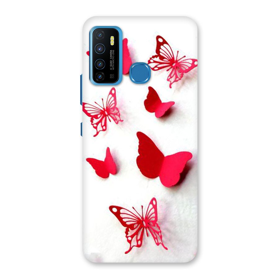 Red Butterflies Back Case for Infinix Hot 9