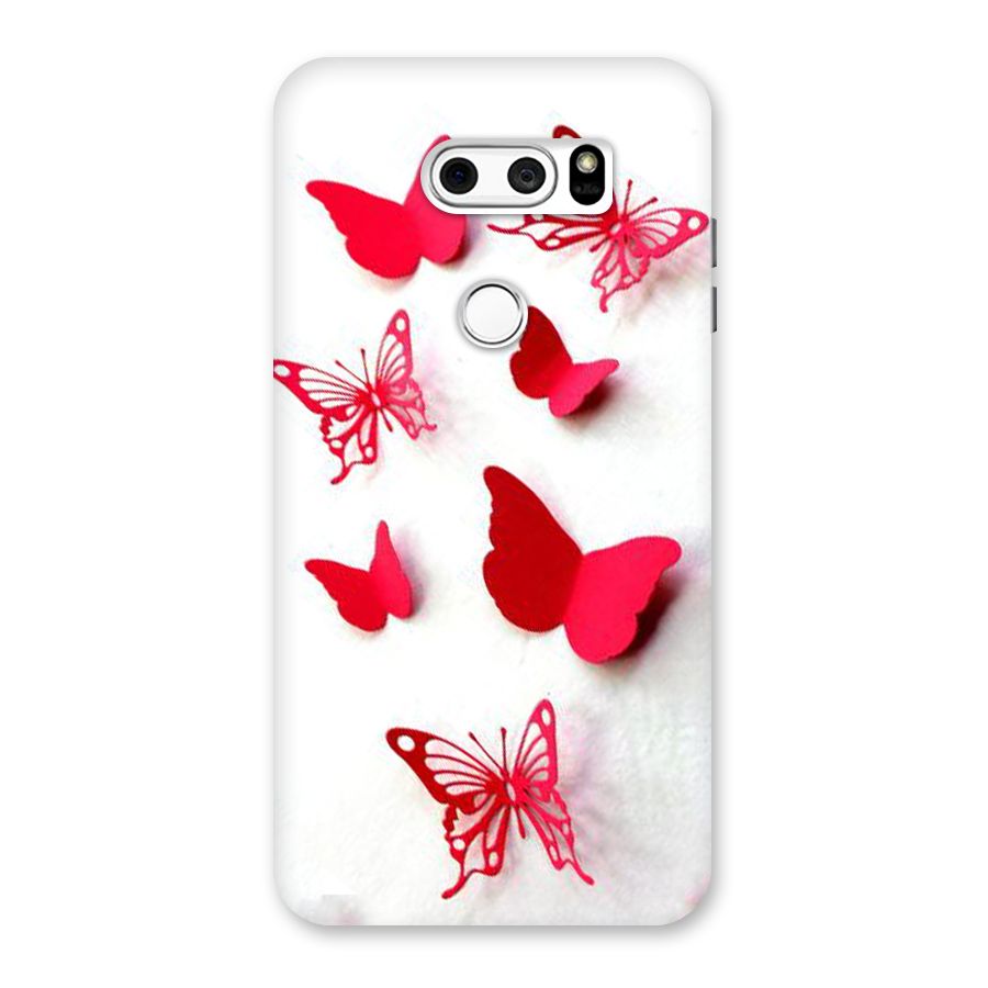 Red Butterflies Back Case for LG V30