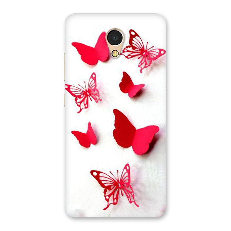 Red Butterflies Back Case for Lenovo P2