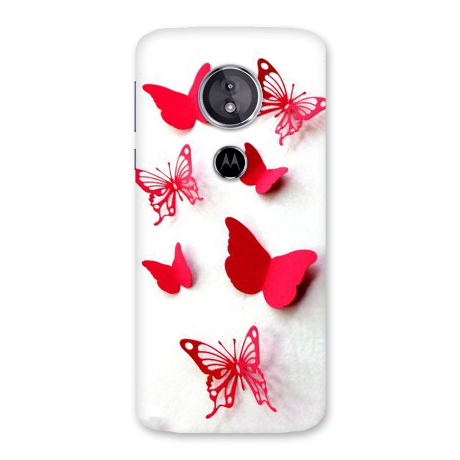 Red Butterflies Back Case for Moto E5