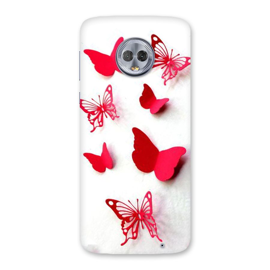 Red Butterflies Back Case for Moto G6 Plus