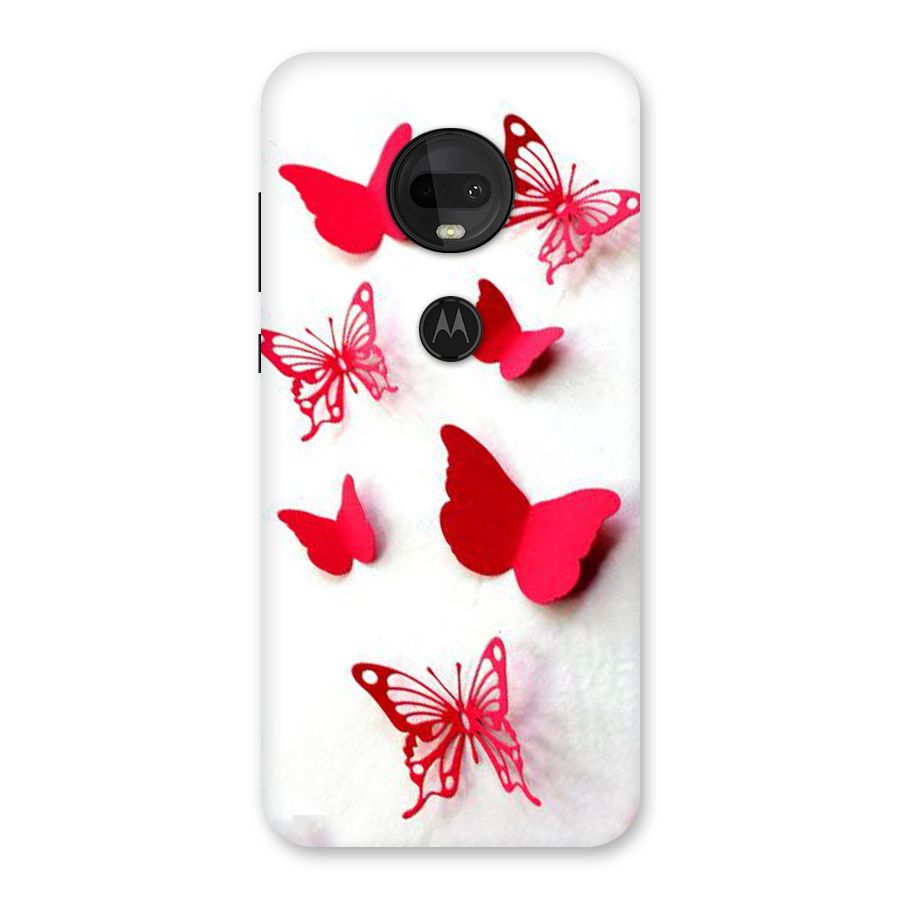 Red Butterflies Back Case for Moto G7