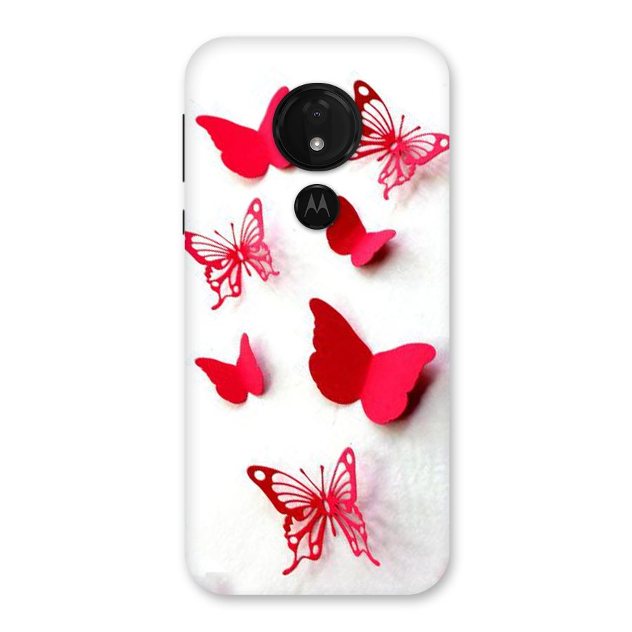 Red Butterflies Back Case for Moto G7 Power