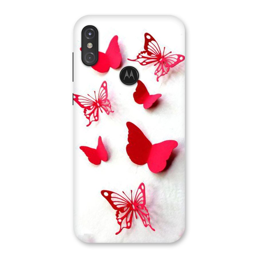 Red Butterflies Back Case for Motorola One Power